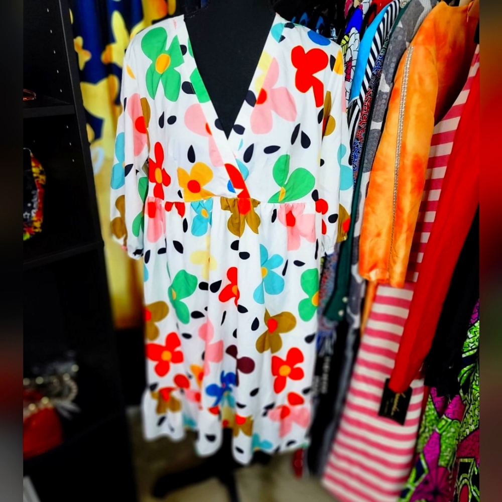 Shein Colorful Flower Dress